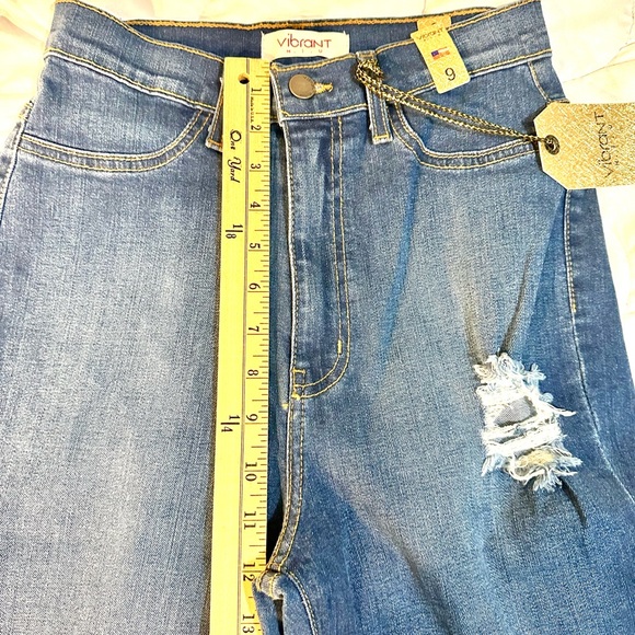 Vibrant MIU Womens Jean Size 0 Inseam 34 Inches Bootcut Bell Bottom Stretchy - Picture 5 of 11